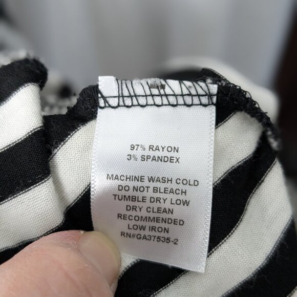 Monteau Lace Black Striped Sleeveless Maxi Dress Medium - Picture 6 of 7